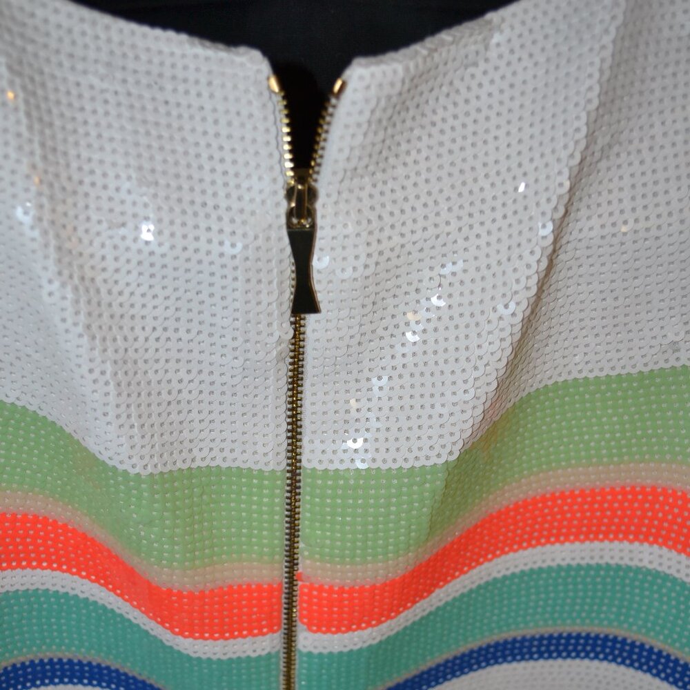 KATE SPADE MULTI COLOR SEQUIN COCKTAIL DRESS SIZE 10 - Picture 6 of 9